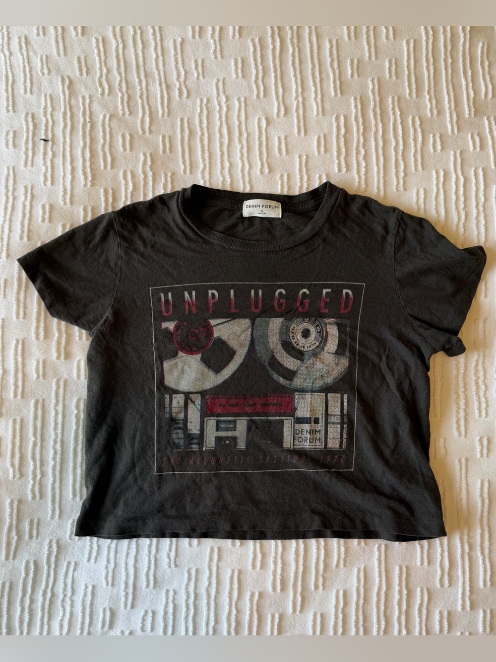 Aritzia Denim Kate Cropped Tee “Unplugged”